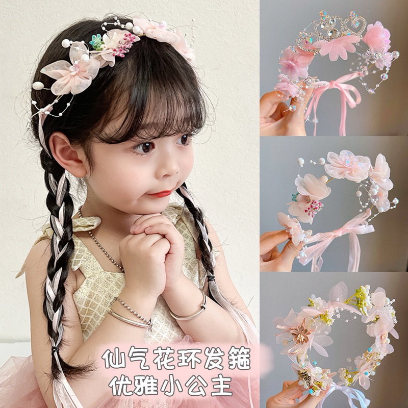 Băng đô hoa hồng , vòng hoa cài tóc