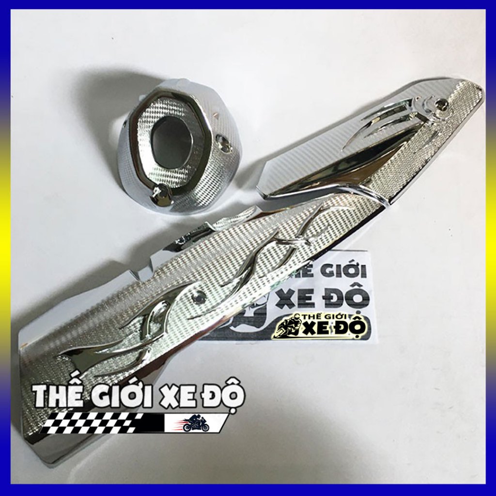 ốp pô ex 155 vva xi mạ crom - che pô exciter 155