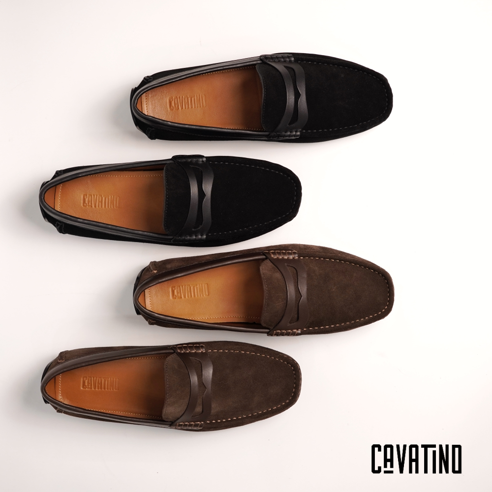 [SALE BLACK FRIDAY] Giày lười đế dương da lộn cao cấp Suede Penny Loafer Cavatino