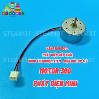 Động cơ motor 300 phát điện cực tốt 12V - Motor 300 Phát Điện Mini – Động Cơ Phát Điện DIY STEM – Thí Nghiệm Gió Lớp 4 5