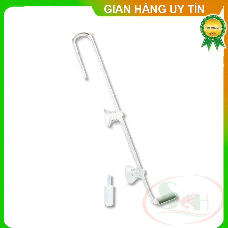 Đầu sủi co2 OEM gốm mini siêu mịn chữ L thanh acrylic co2 bể thủy sinh cá tép cảnh biển store2