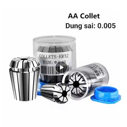 Collet ER32 AA dung sai 0.003-0.005, Collet ER32-HJW (Đài Loan) kẹp dao phay, mũi khoan.