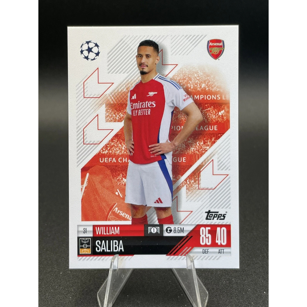 Thẻ William Saliba Topps Match Attax 2024/2025 (Arsenal) (24/25)