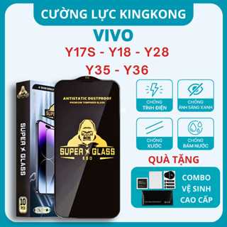 Kính cường lực Vivo Y17S, Y18, Y28, Y35, Y36  Kingkong full màn|Miếng dán màn hình