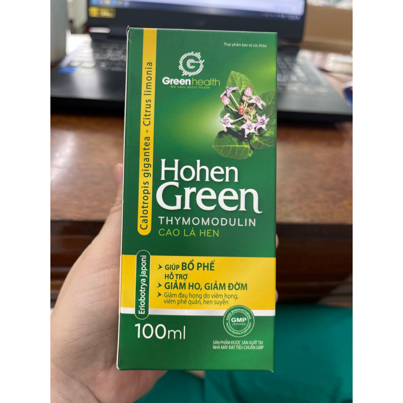 SIRO HOHEN GREEN 100ml giúp bổ phế, giảm ho, giảm đờm do hen suyễn, viêm phế quản