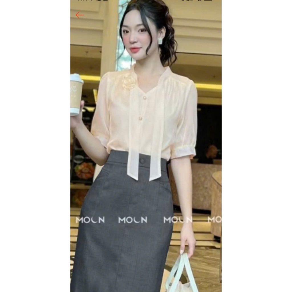 ÁO KIỂU VẢI VOAN DỄ THƯƠNG ĐỦ SIZE L90