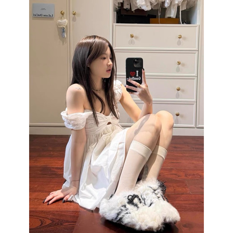 Áo babydoll nữ khoét ngực hình nơ TABISHOP Áo kiểu nữ dễ thương mặc hè đi biển đi chơi(103) | BigBuy360 - bigbuy360.vn