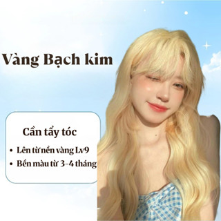 [Hàng loại 1] Thuốc nhuộm tóc màu Vàng bạch kim kèm bộ dụng cụ nhuộm tóc