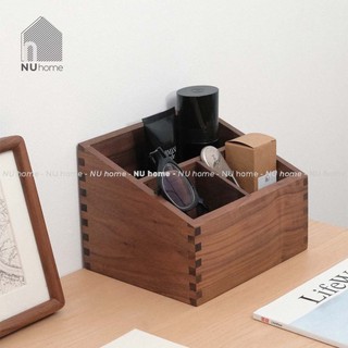  Hộp đựng đồ ba ngăn - Remi | NU Home | hộp đựng bút remote vật dụng đa năng được làm bằng gỗ 