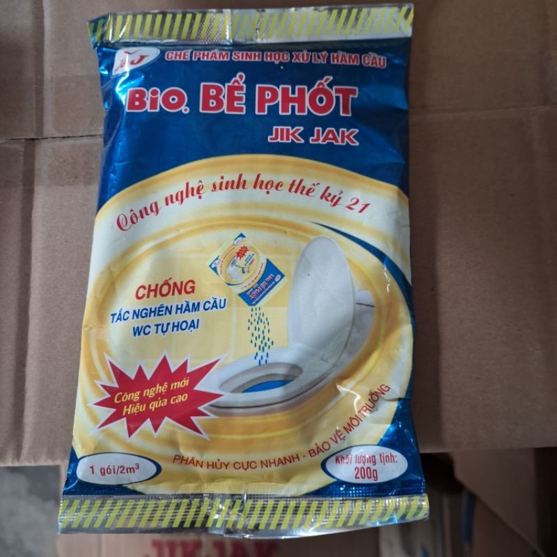 combo 5 gói chế phẩm sinh học xử lý hầm cầu.bio.bể phốt jik.jak