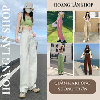 Quần Kaki trơn ống rộng, Quần Baggy Kaki Ống Suông Nam Nữ jean Ống Suông Rộng Trẻ Trung Năng Động - HOÀNG LÂN SHOP