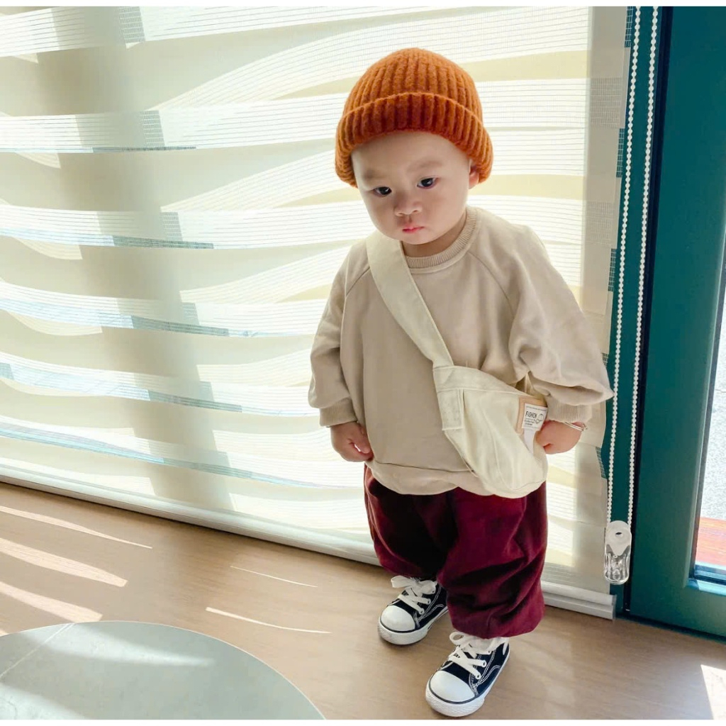 Áo Nỉ Hai Da Dài Tay Cho Bé Trai Bé Gái MD Kids Shop