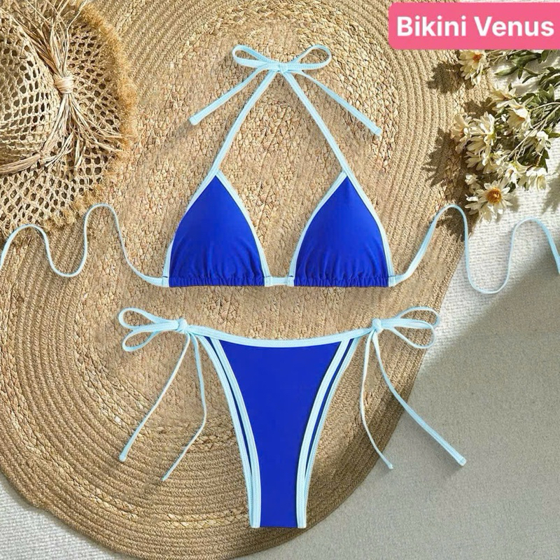 Bikini 2 mảnh phối dây full màu ,Hồng đen thiết kế ( sẵn hàng) | BigBuy360 - bigbuy360.vn