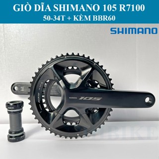 Bộ Giò Dĩa Xe Đạp Shimano 105 R7100 Japan Đùi Đĩa Shimano FC Crankset