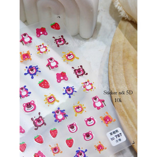 SALE STICKER NỔI 5D GẤU DÂU ( 767-3015)