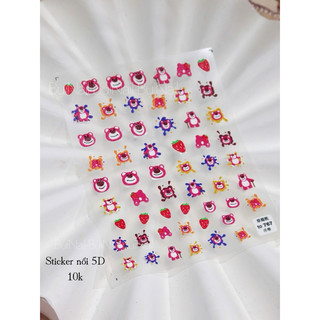 SALE STICKER NỔI 5D GẤU DÂU ( 767-3015)