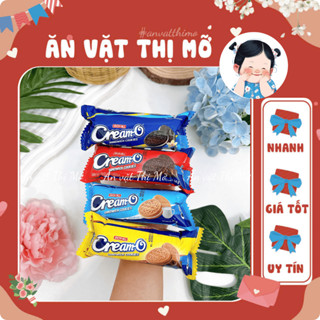  Bánh quy Cream O kẹp kem vị Vani,Socola Sữa  Thỏi 54g  đồ ăn vặt hot 