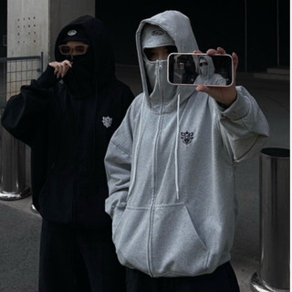 Áo Khoác chống nắng Hoodie full face Thêu Logo Fa Hoodie Zip Nỉ  Dáng Boxy Nam Nữ Unisex