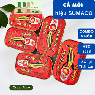 HSD.2028 Combo 5 hộp Cá Mòi Sumaco Thái Lan 125gr. Sardine in tomato sauce