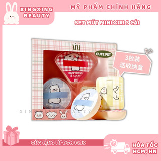 Set XIXI 3 Mút Trang Điểm Puff  Tán Nền Bông Mềm Mại Loại Dày Đẹp Cọ Trang Điểm Dụng cụ làm đẹp Makeup
