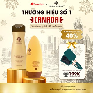 Combo dầu gội ngừa rụng tóc, hỗ trợ dày tóc, kích thích mọc tóc (300ml) và dầu xả siêu dưỡng ẩm (200ml) Arganmidas