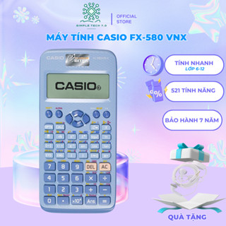 Máy tính CASIO Fx 580VN X thế hệ mới tiếng việt (Nhiều Màu) Độ Chính Xác Cao Dành cho học sinh cấp 2, cấp 3, Bh 1 đổi