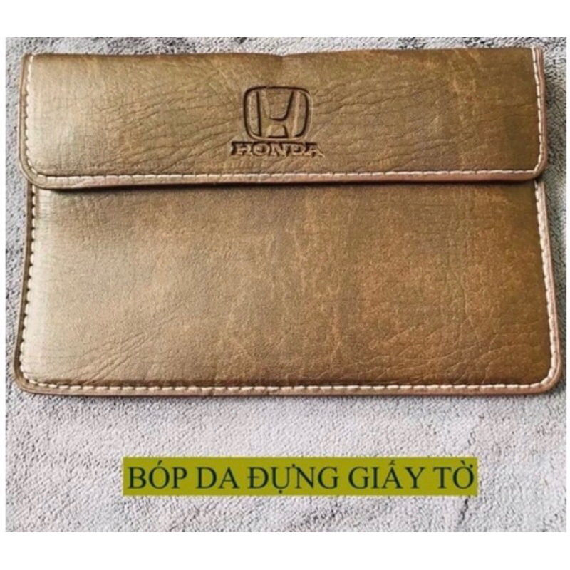 [HONDA] Bóp da đựng giấy tờ ô tô logo Honda City,Civic,CRV,HRV- 1 cái