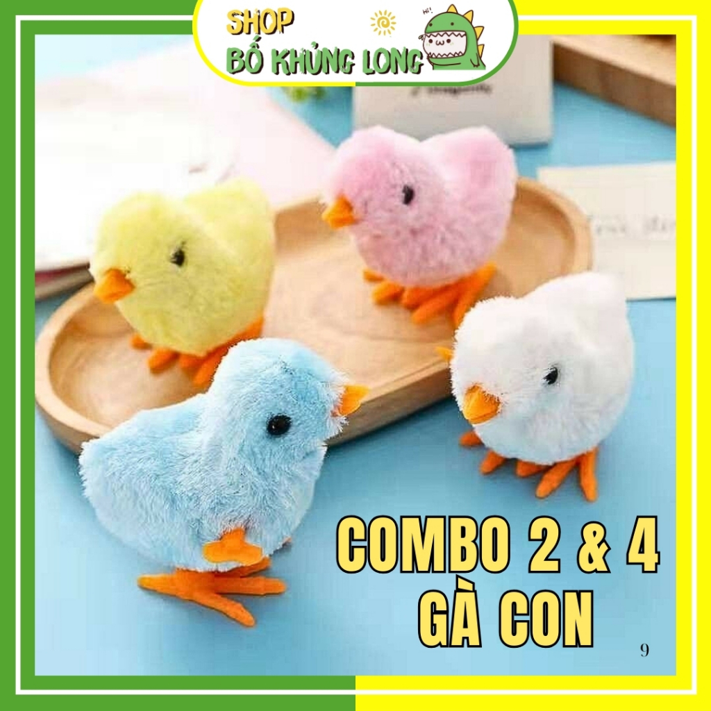 Con Gà Đồ Chơi Gà Vặn Dây Cót Combo 2 và 4 Gà Cót Đồ Chơi Gà Con Vặt Cót Vui Nhộn Cho Bé Đồ Chơi Bé 