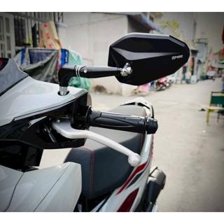 Kính H2C V2 Chính Hãng Gương chiếu hậu cao cấp, xe máy H2C Mview V2, V5 Full nhôm CNC- 2 màu đen, trắng