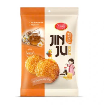 Bánh gạo Richy Jinju Gold hương vị Ganjang mật ong 100g
