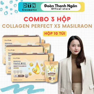 [ COMBO 3 HỘP ] Collagen Perfect X3 Masilraon Hàn Quốc (Hộp 10 túi)