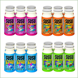  Lốc Sữa Chua Uống Susu 80ml Vị Dâu  Cam  Táo Nho  Socola x 6 Lọ 