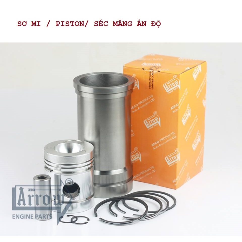 Bộ hơi sơ mi, piston, Xéc măng máy Yanmar TS50, SS50, NS40 (Đường kính 70mm)