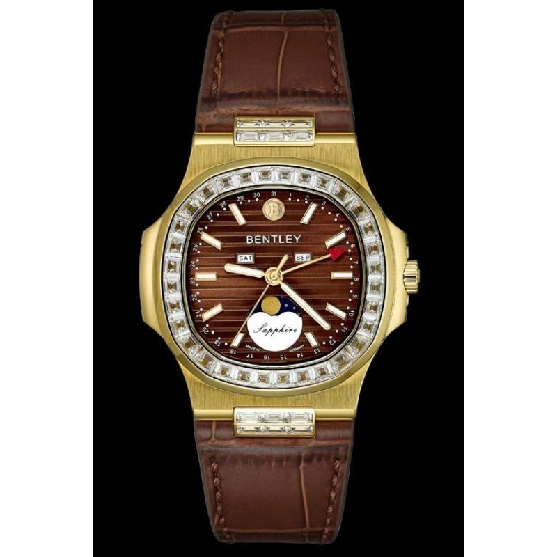 [Chính Hãng 100%] Đồng Hồ Nam Bentley BL2340 (2340) Máy Quartz (Pin) Kính Sapphiare Mặt Vuông Viền Đ