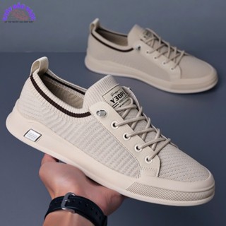 Giày Sneaker Nam Cổ Chun YBPOAA Dây Buộc Thông Minh Vải Sợi Thoáng Khí