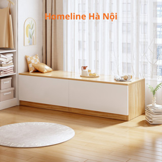 Kệ tủ đa năng gỗ kê đầu giường decor phòng ngủ để quần áo có thể ngồi nằm được Homeline