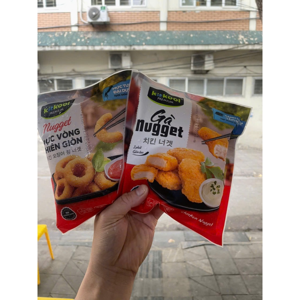 Mực vòng chiên giòn Nugget 300g. gà nugget chiên giòn kitcool 300g, giao hỏa tốc hà nội