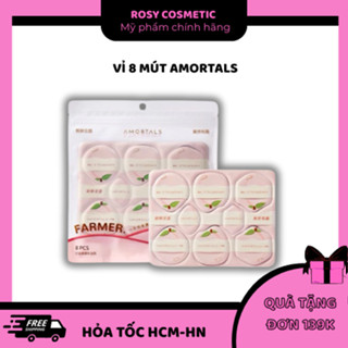 [AMORTALS] HỎA TỐC Bông mút AMORTALS vỉ 8 mút tự xé AMORTALS PEACH FARM Makeup Rosy Comestic