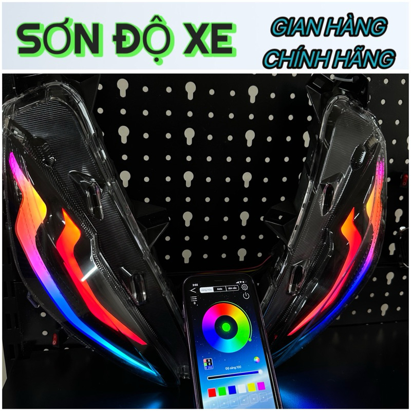 Cụm Xi Nhan Vision Audi Led A11Pro Và A7  ( Chính Hãng) Từ Đời Xe 2014 Tới 2025 Lắp Đặt Dễ Dàng Chỉnh Màu Qua Điện Thoại