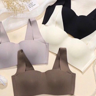 Áo lót nữ su không gọng quả ngang, Áo ngực su đúc, Áo Bra không đường may đệm mỏng tạo khe tự nhiên