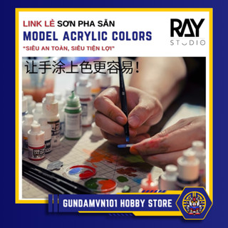   LẺ  SƠN CAO CẤP RAY STUDIO QUICK IDEA MODEL ACRYLIC COLORS PHA SẴN GỐC NƯỚC - tô cọ gundam figure anime 