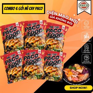 [NÊN THỬ] SET 6 GÓI MÌ CAY KÈM GÓI SÚP GIA VỊ ĐỘC QUYỀN CHUẨN VỊ TẠI NHÀ PACO FOOD