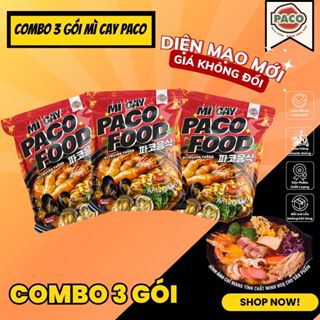 MỚI COMBO 3 GÓI MÌ CAY KÈM GÓI SÚP GIA VỊ ĐỘC QUYỀN CHUẨN VỊ TẠI NHÀ PACO FOOD