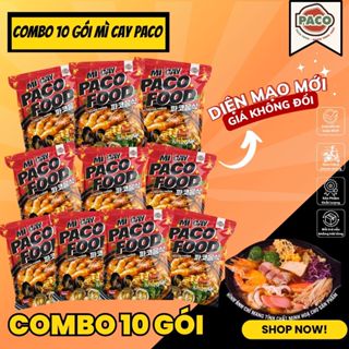 COMBO TIỆN LỢI 10 GÓI MÌ CAY KÈM GÓI SÚP GIA VỊ ĐỘC QUYỀN CHUẨN VỊ TẠI NHÀ PACO FOOD