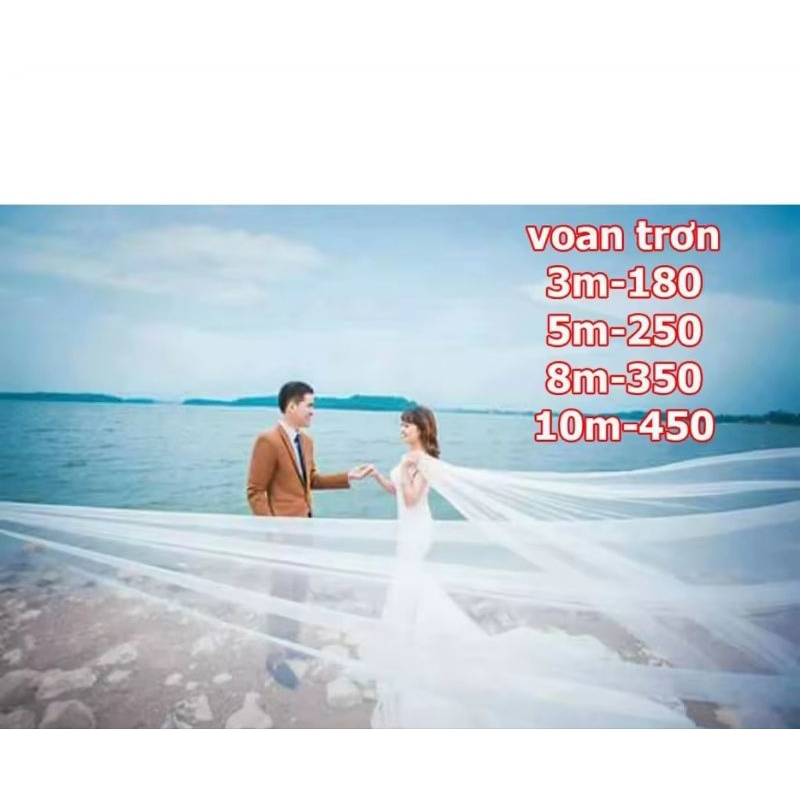Voan lúp veil cô dâu dài từ 3m -5m-8m đến 10m nguyên khổ dùng để chụp hình TQ148