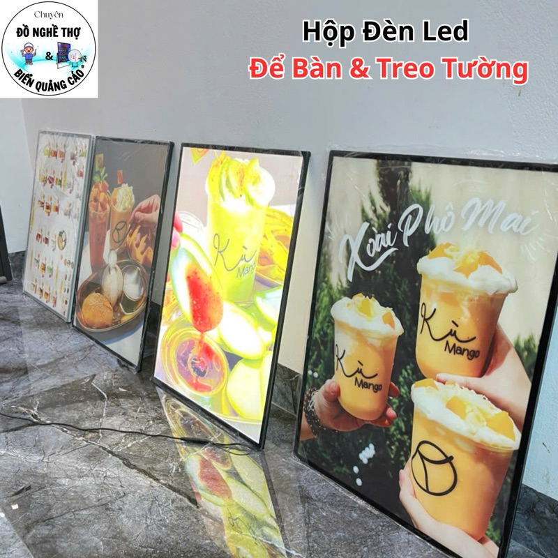 ( Tổng Kho Sỉ ) Bảng Hộp Đèn Led Menu A2,A3,A4, Khung tranh điện Để Bàn, Treo Tường.