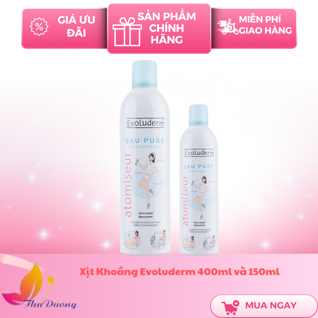 Xịt Khoáng Evoluderm 400ml và 150ml