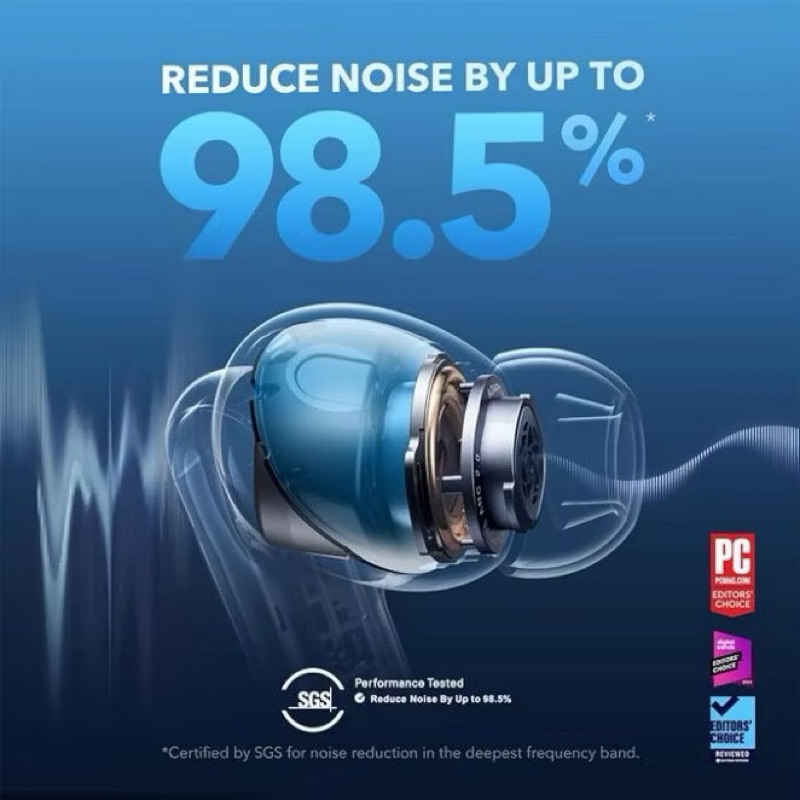 Soundcore by Anker Liberty 4 NC Tai nghe không dây chống ồn thích ứng 98.5%, Hi-Res, 50h Play, A3947
