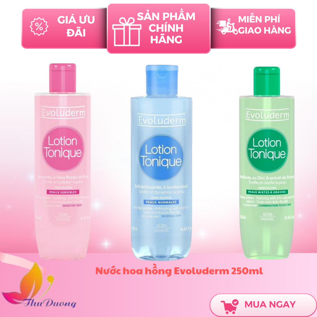 Nước hoa hồng Evoluderm 250ml