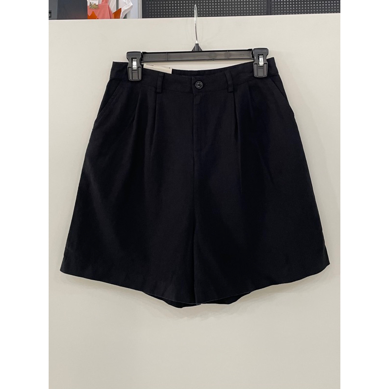 Quần short Linen Nữ The Blues Đen W09 Quần đùi Nữ vải Linen